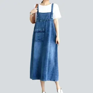 90s style denim cargo dress