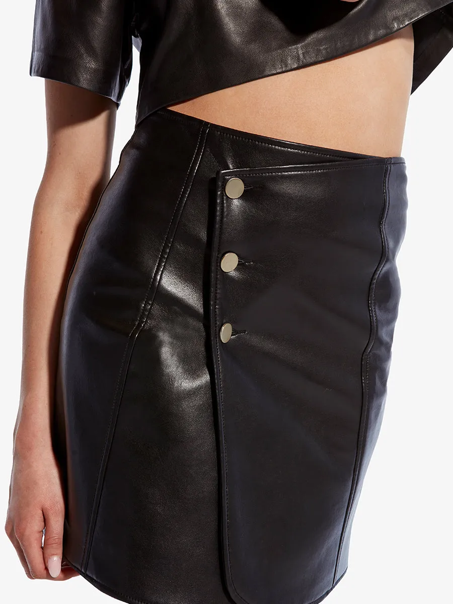 ALLISON RECYCLED LEATHER SKIRT