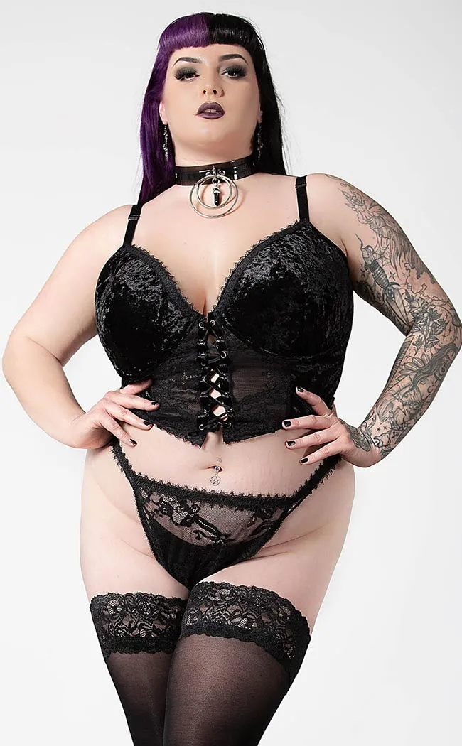 Be Veiled Lace Basque [Plus-Size]