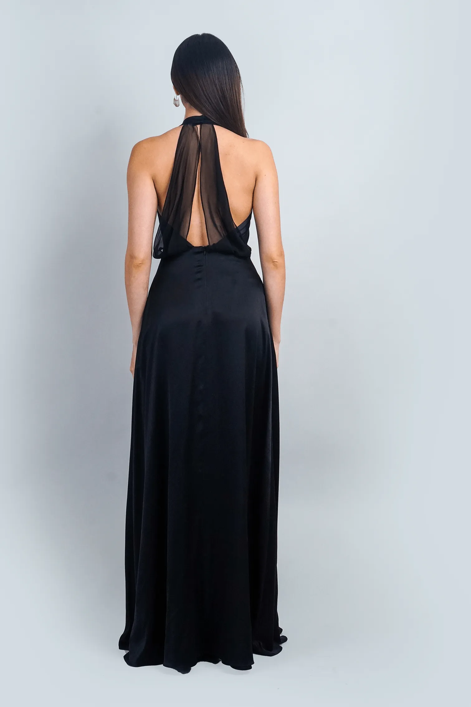 Black Silk Kylie Gown