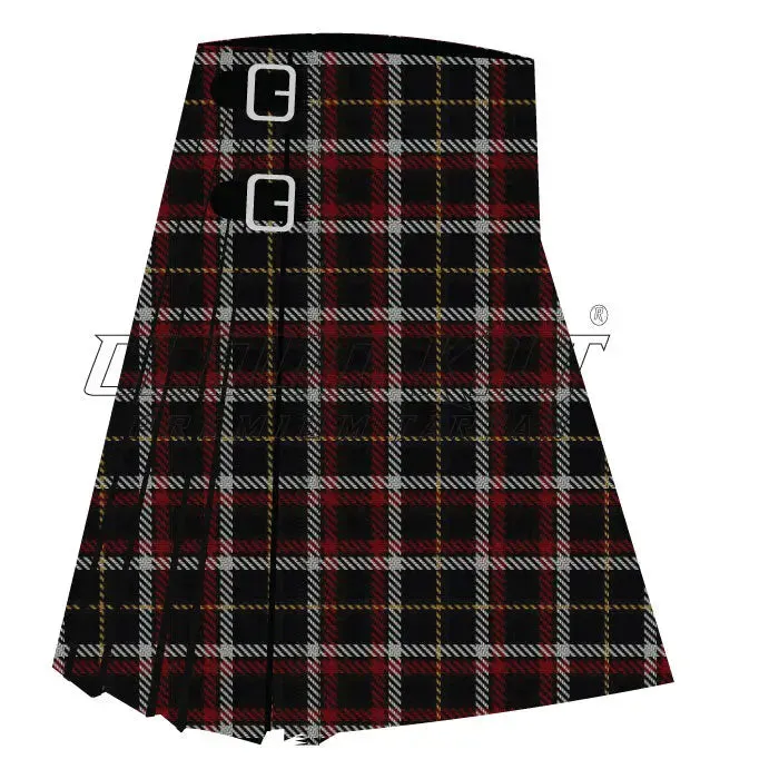 Black Symmetrical Premium Tartan Kilt