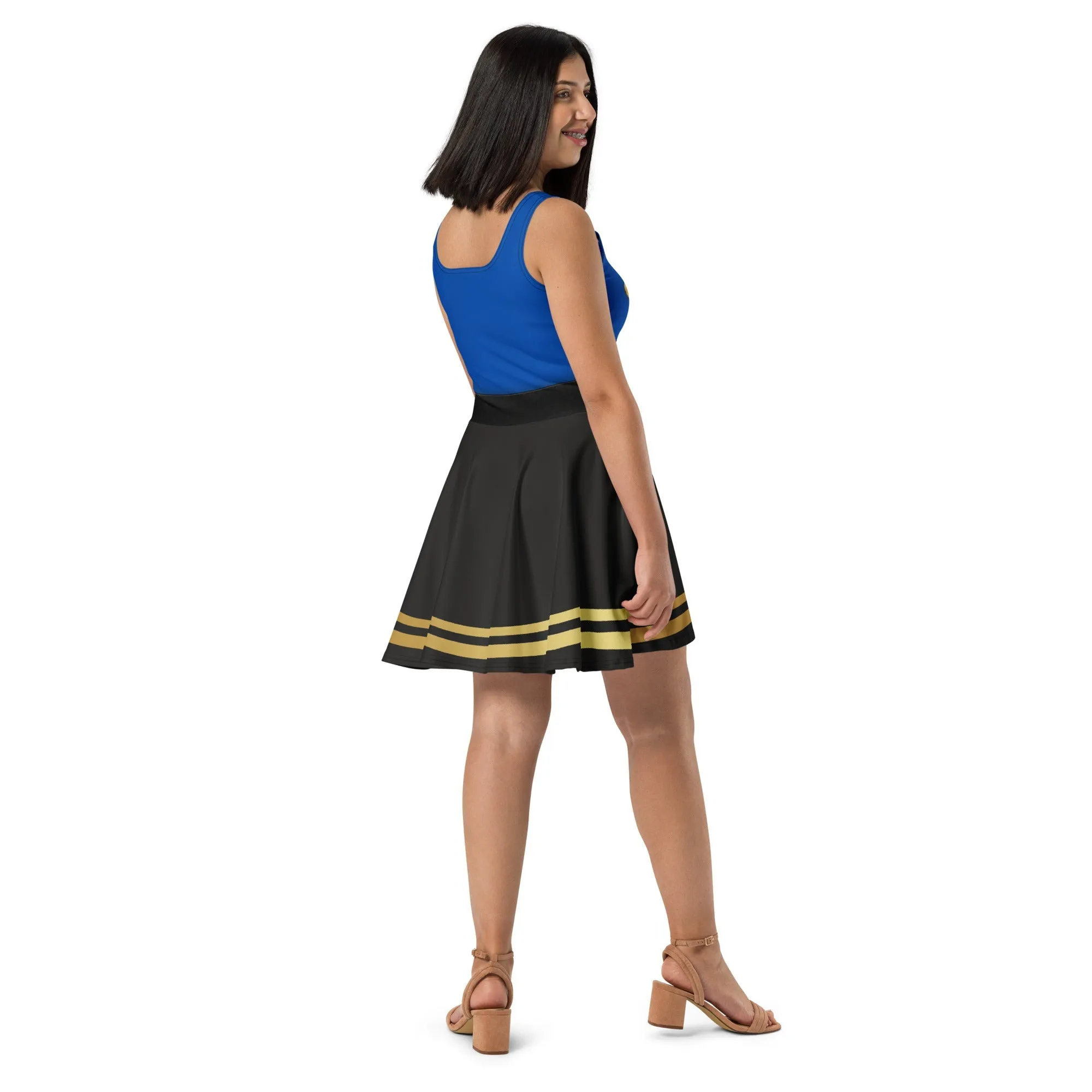 Blue Nutcracker Skater Dress