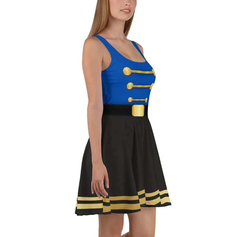 Blue Nutcracker Skater Dress