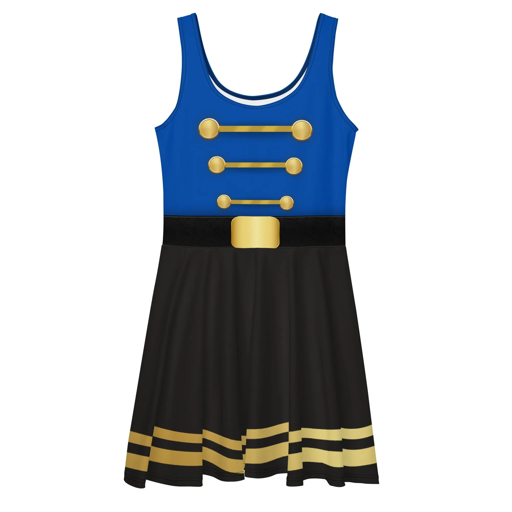 Blue Nutcracker Skater Dress