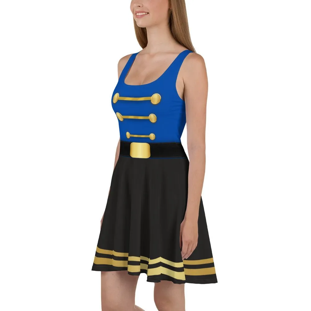 Blue Nutcracker Skater Dress