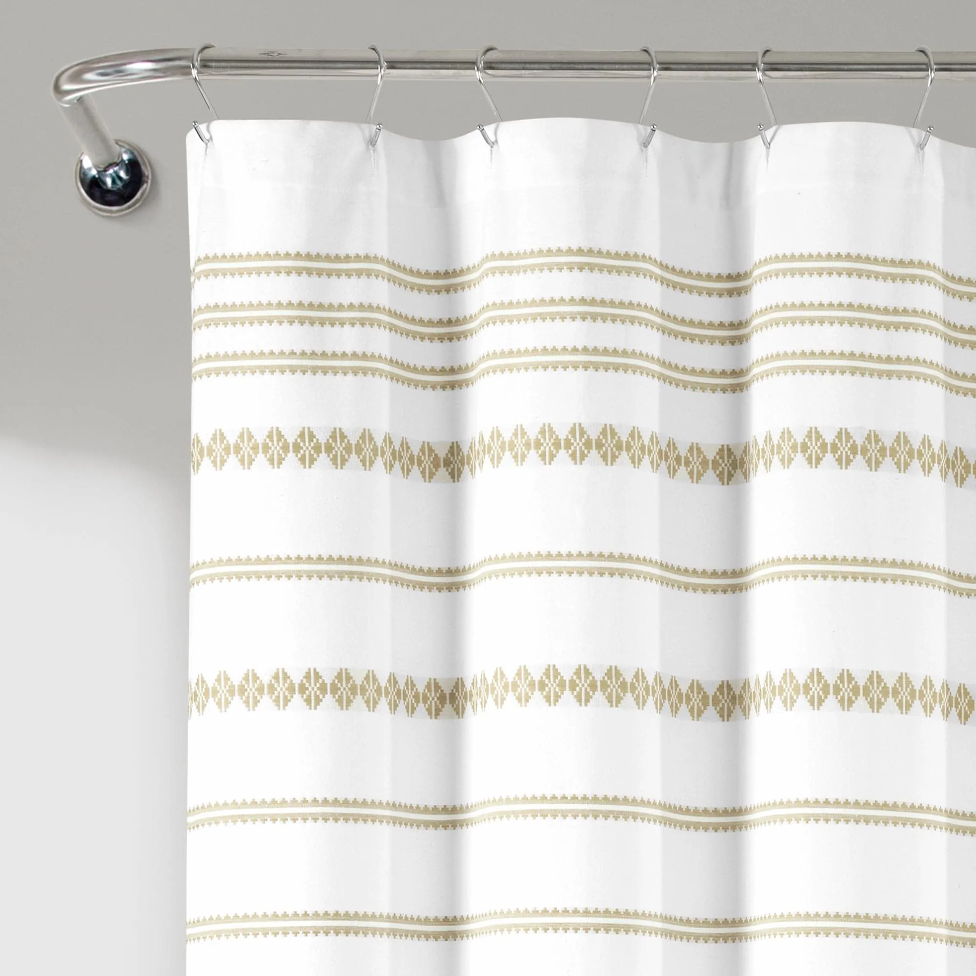 Breezy Chic Tassel Jacquard Recycled Cotton Shower Curtain