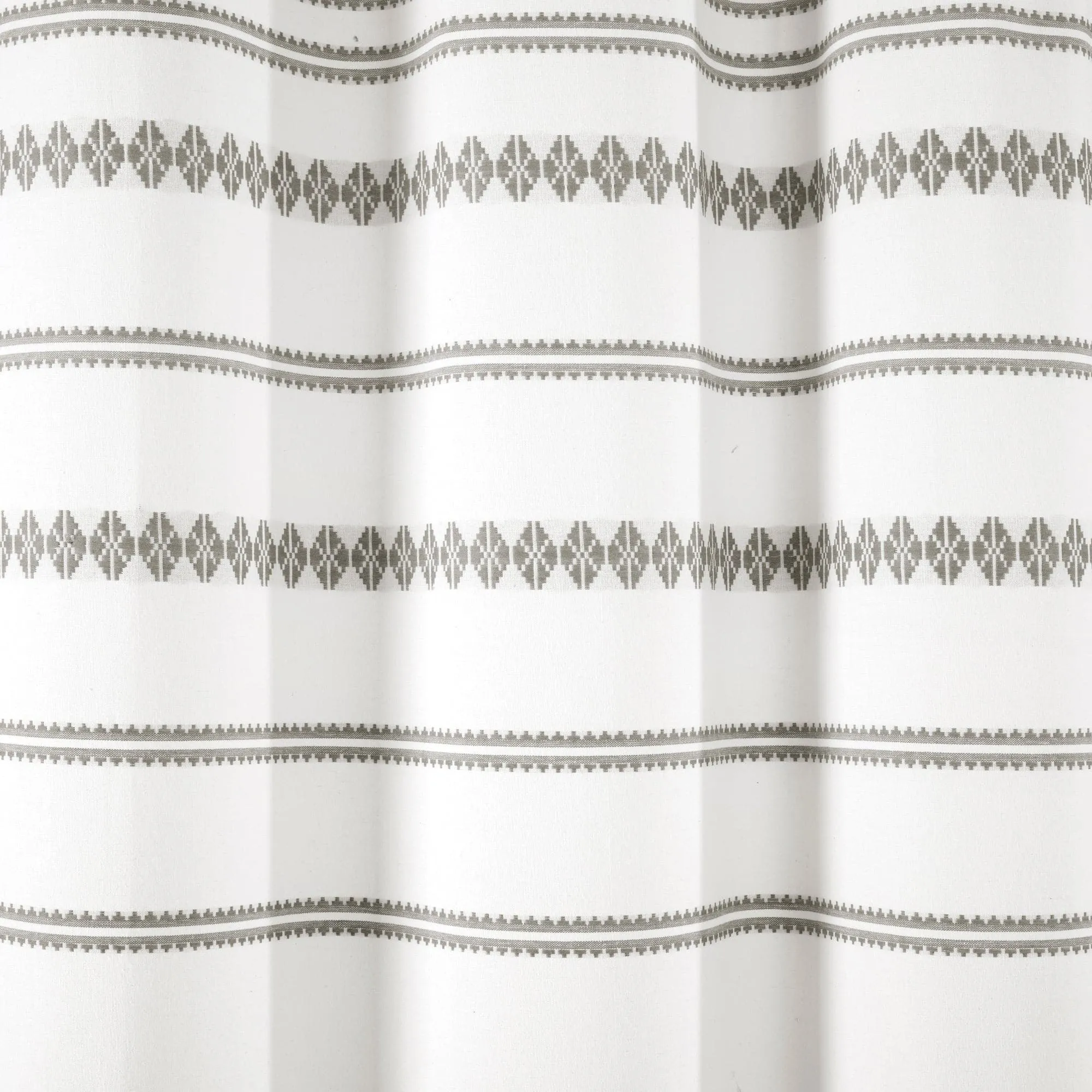 Breezy Chic Tassel Jacquard Recycled Cotton Shower Curtain