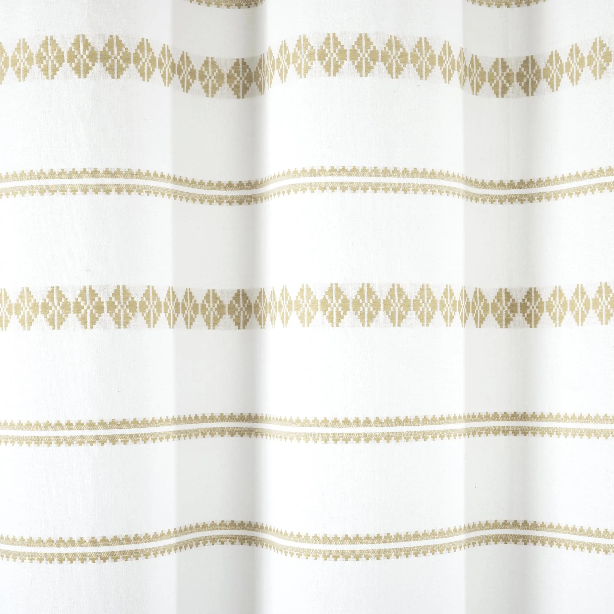 Breezy Chic Tassel Jacquard Recycled Cotton Shower Curtain