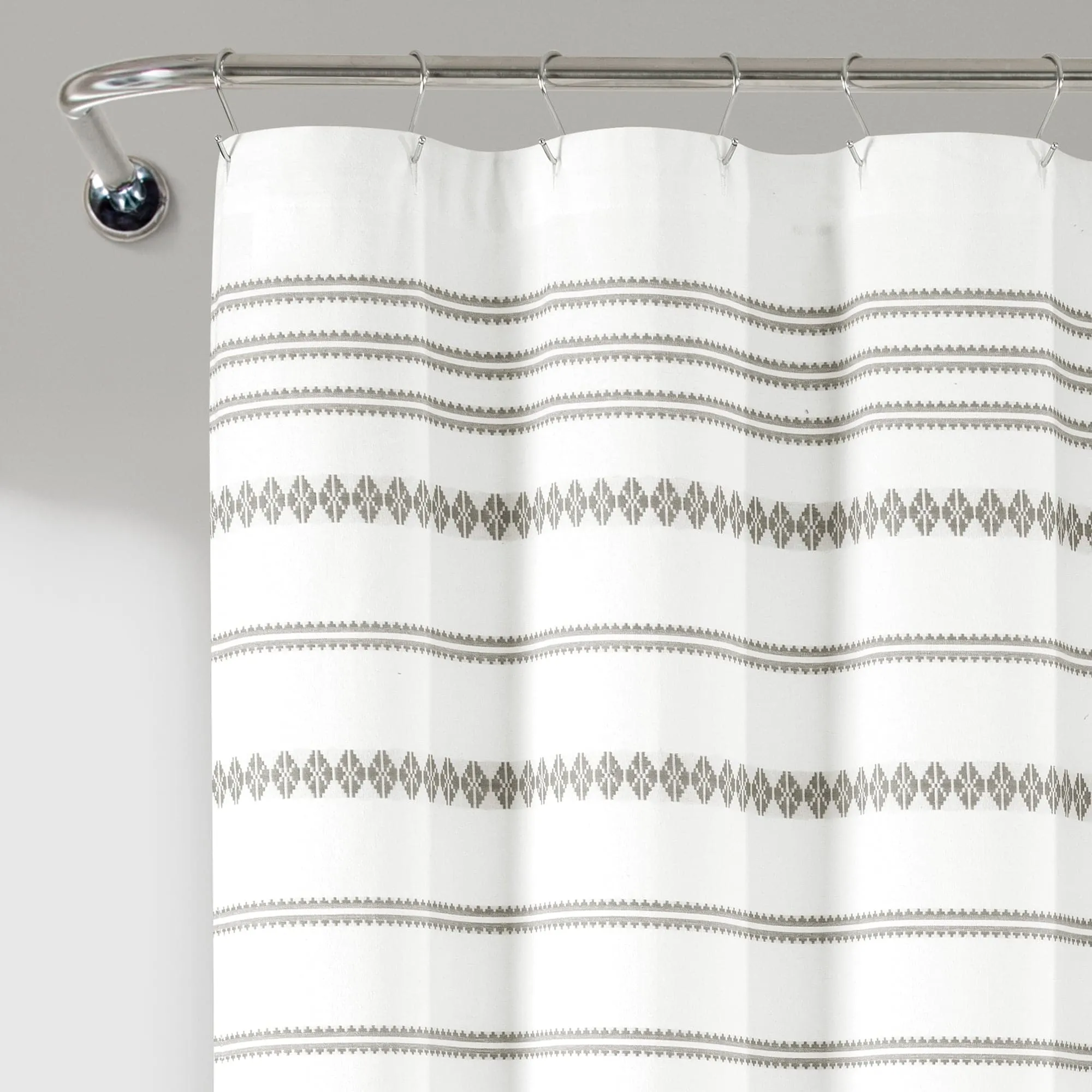 Breezy Chic Tassel Jacquard Recycled Cotton Shower Curtain