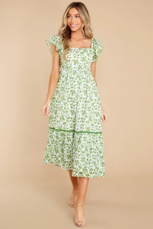 Brooke Picnic Lime Floral Dress