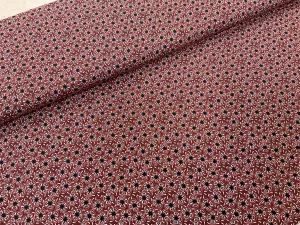 Burgundy Flowers Viscose Fabric