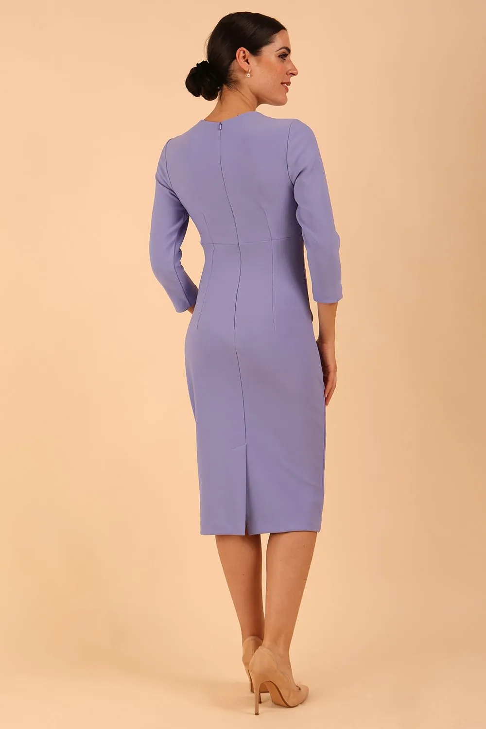 Clementine Keyhole Sleeved Pencil Dress