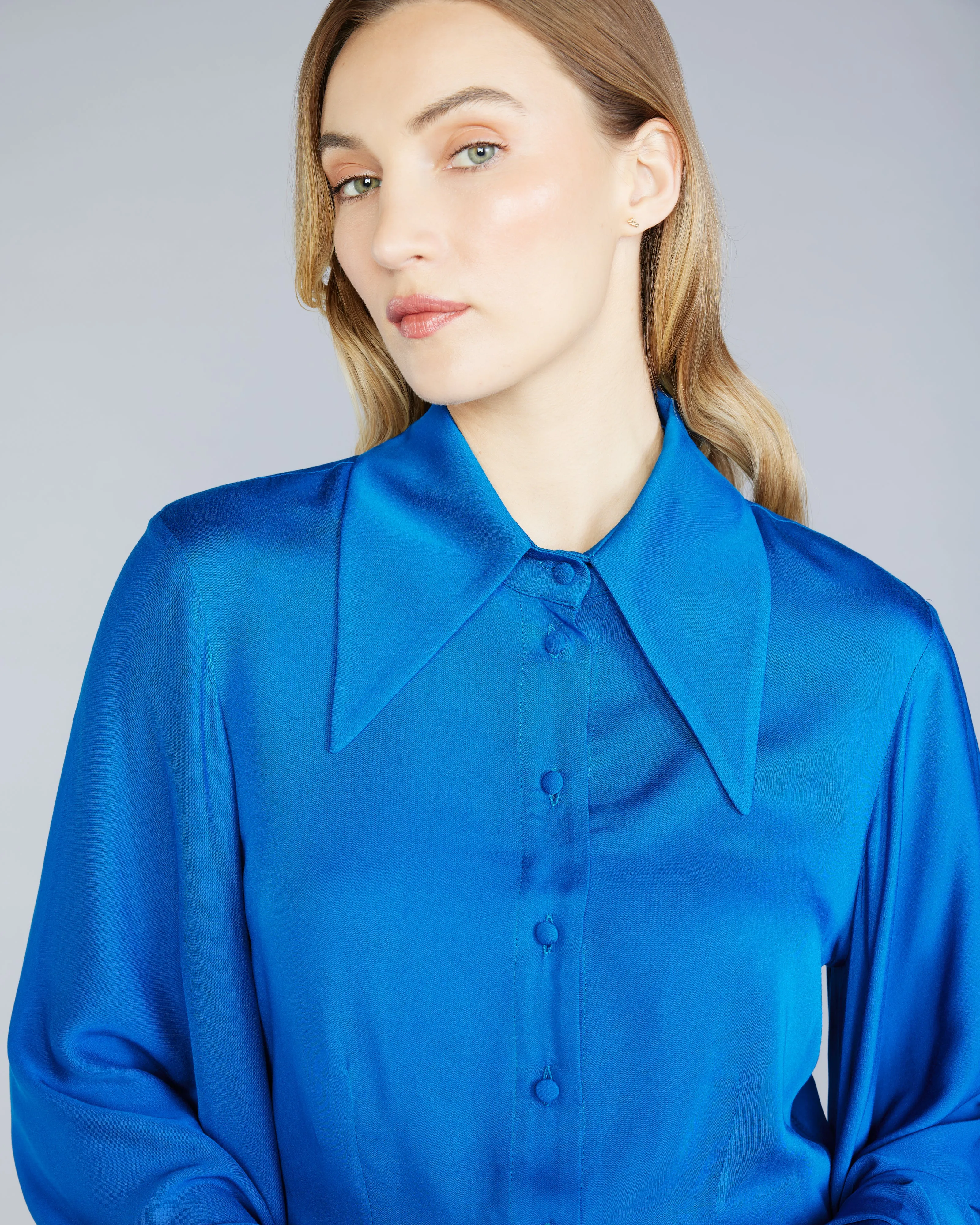 Cobalt Bat Sleeves Shirt