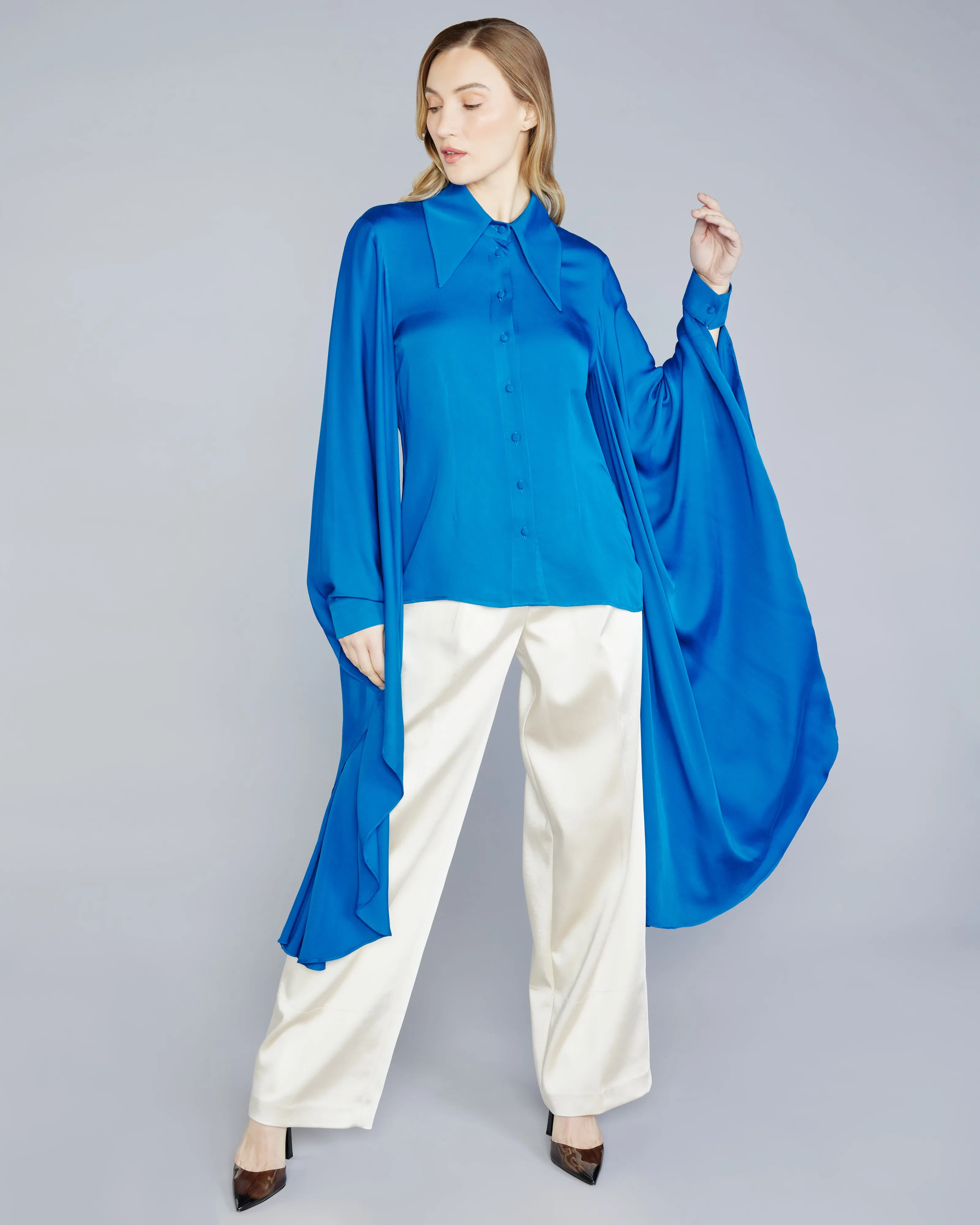 Cobalt Bat Sleeves Shirt