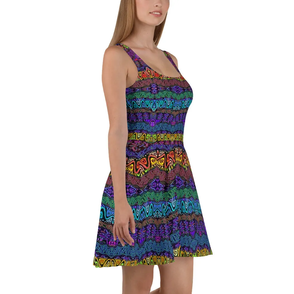 Color Swirls designer Skater Dress by John A. Conroy