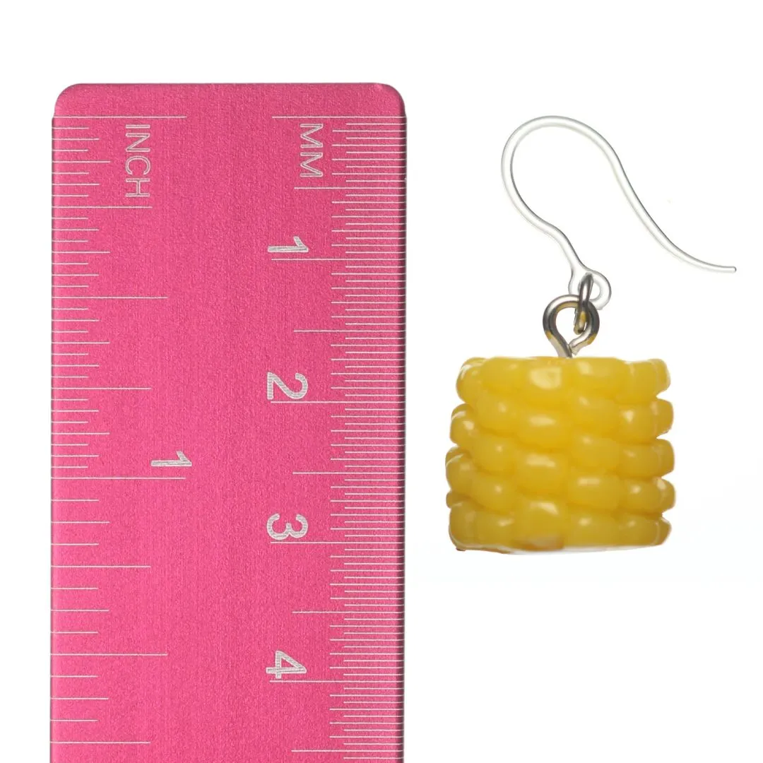 Corn Cob Dangles Hypoallergenic Earrings for Sensitive Ears Made with Plastic Posts