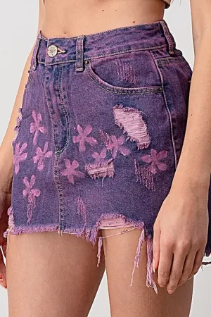 Damsel in Distress Denim skirt (Purple)