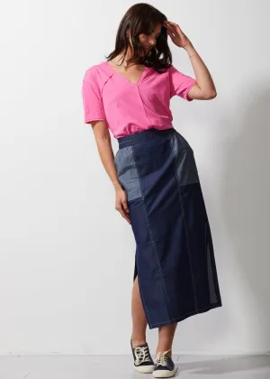 Denim Skirt ZP6631 in Denim by Zaket & Plover