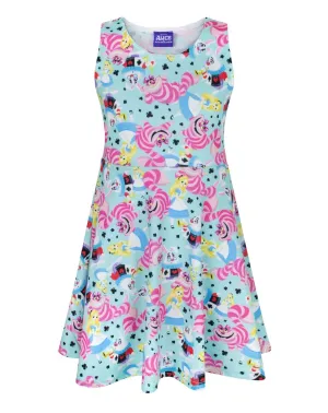 Disney Alice In Wonderland Girls Skater Dress