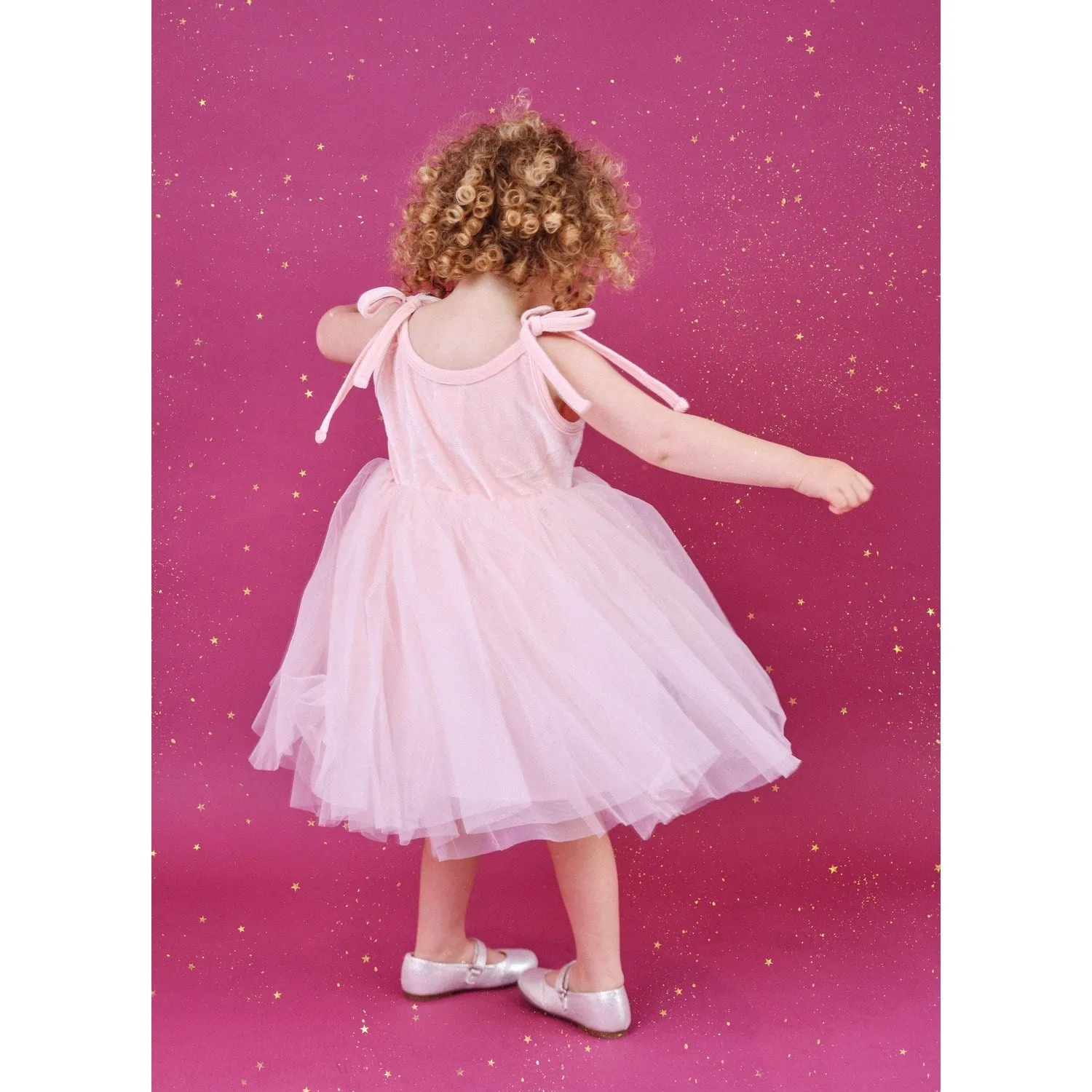 Dolly by Le Petit Tom Pink Dolly Universe Velvet Cosmic Strings Tutu Dress