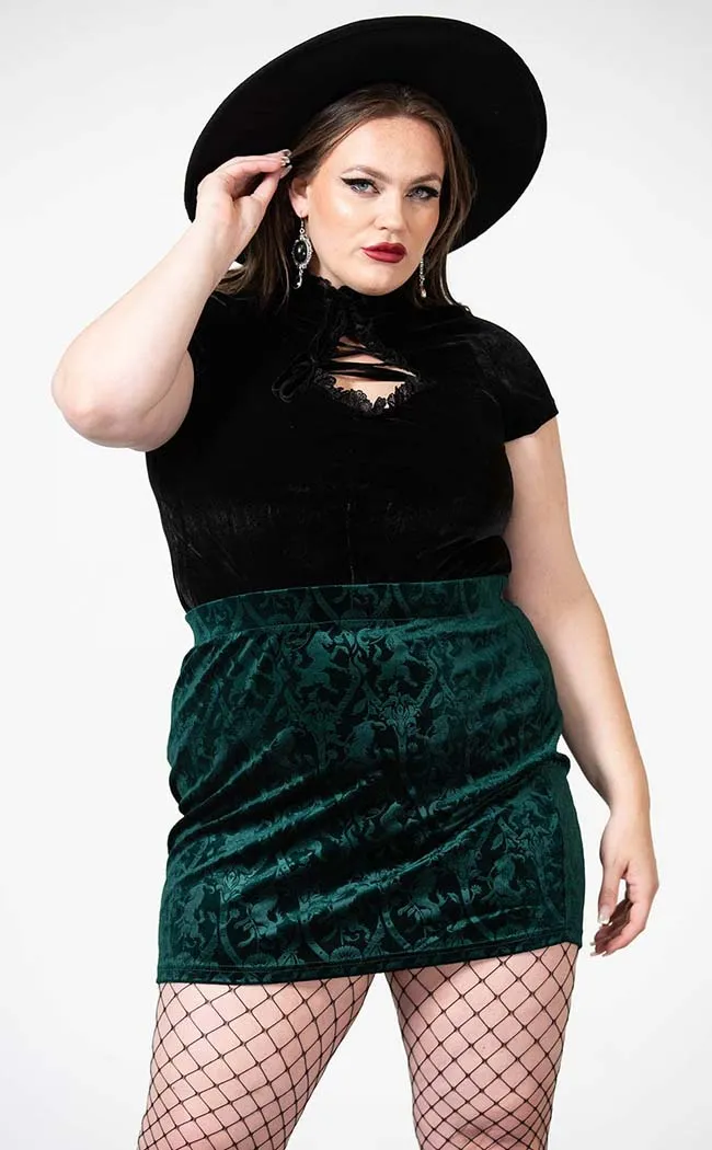 Doom Duchess Skirt | Emerald [Plus-Size]