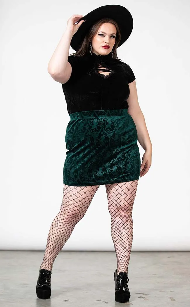 Doom Duchess Skirt | Emerald [Plus-Size]