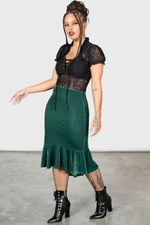 Drusilla Midi Skirt [GREEN] - Resurrect