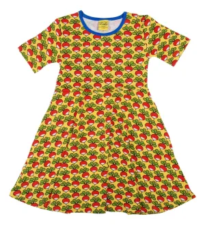 Duns Radish Lemon Chrome Short Sleeve Skater Dress