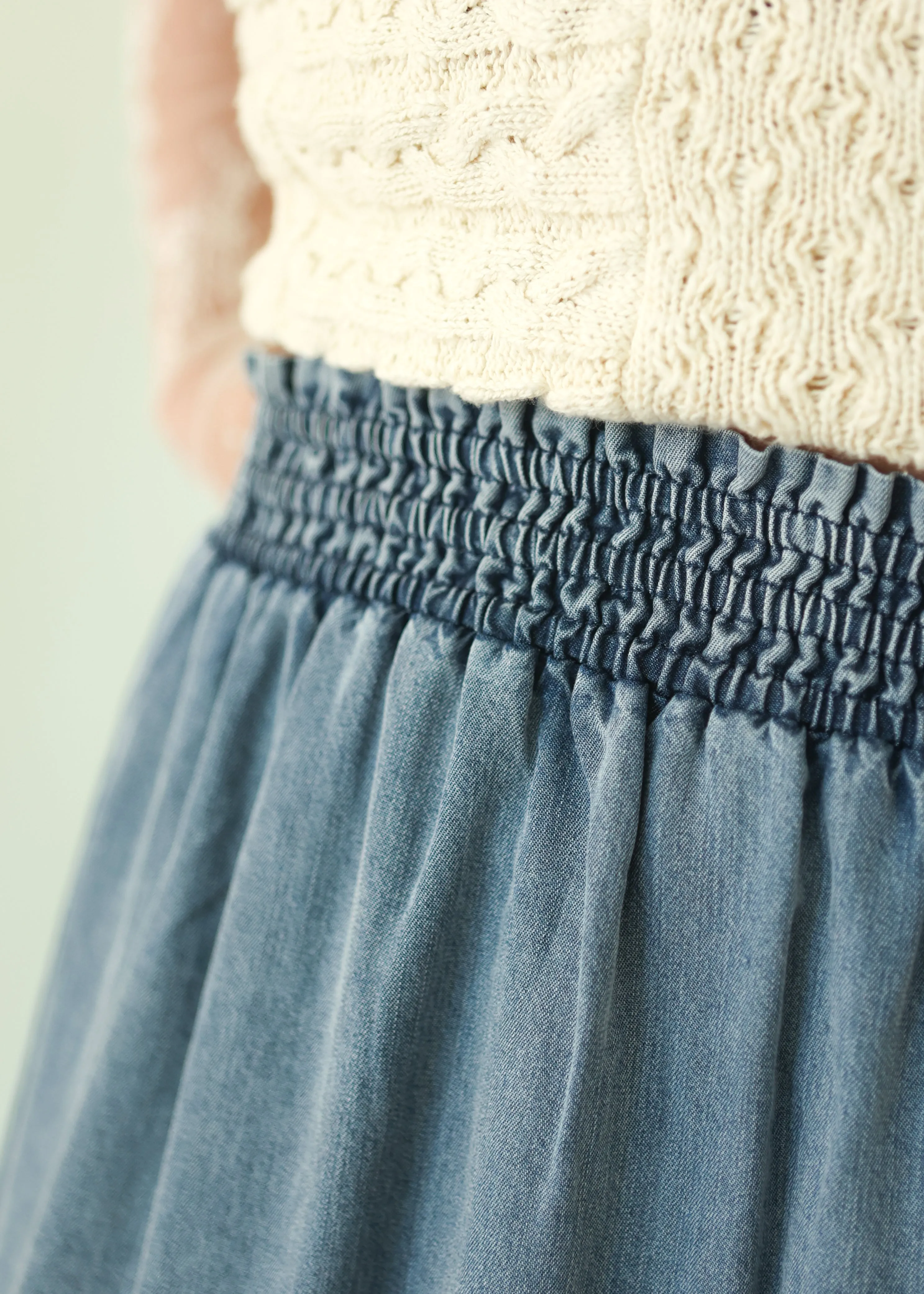 Ellie Chambray Denim Skirt - FINAL FEW -