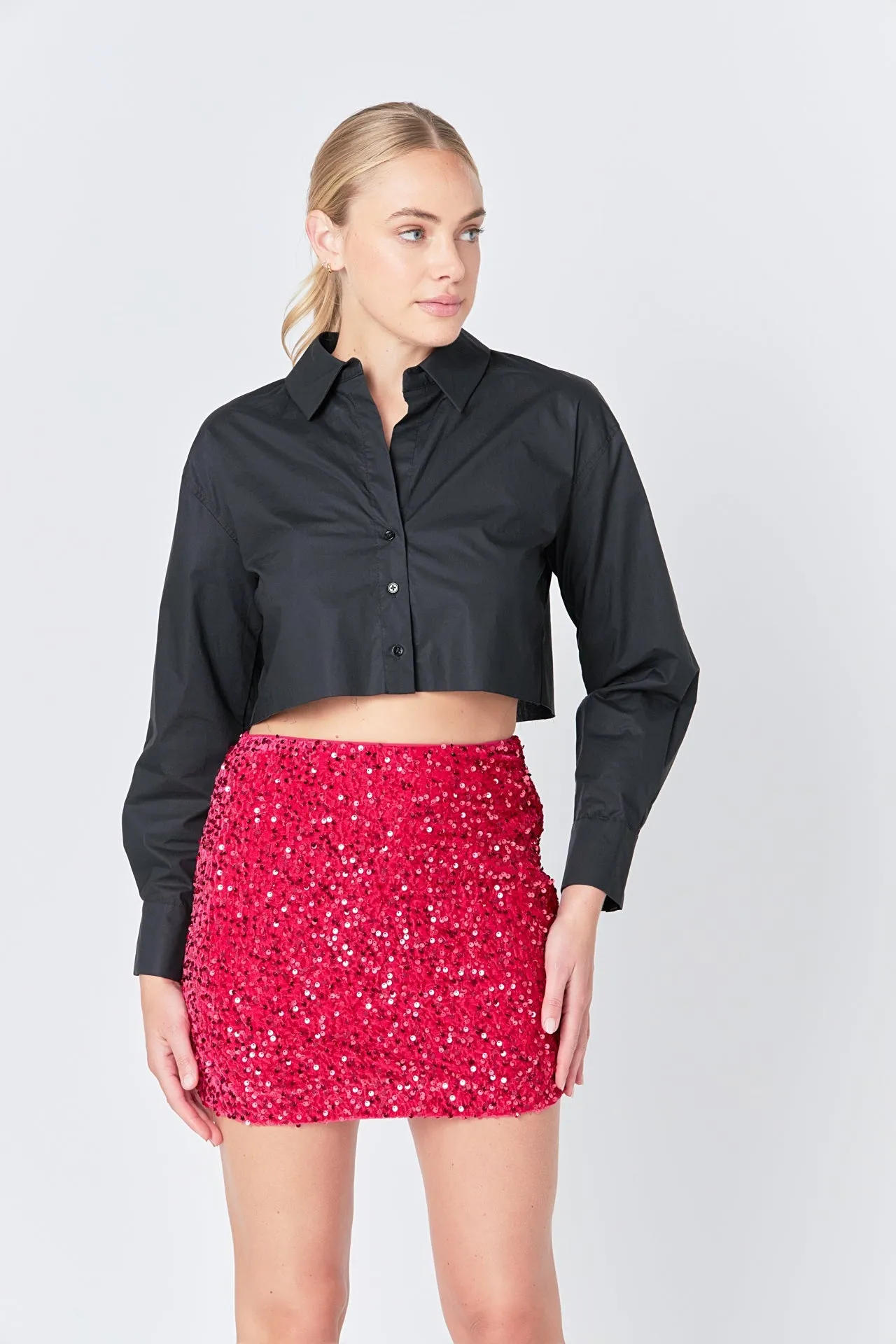 Endless Rose - Sequins  Velvet Skirt