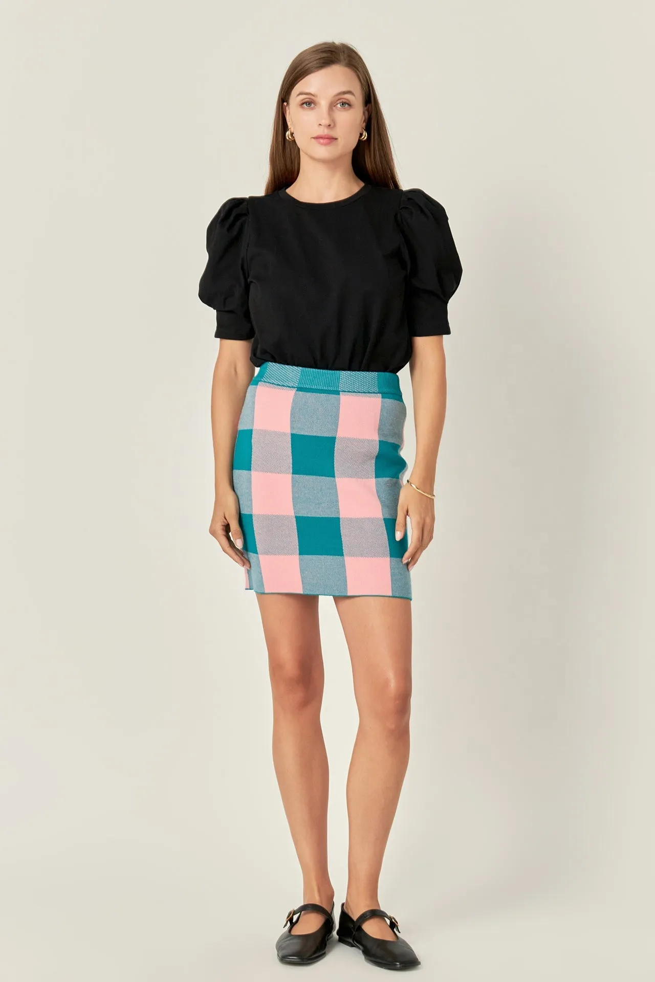 English Factory - Gingham Mini Skirt