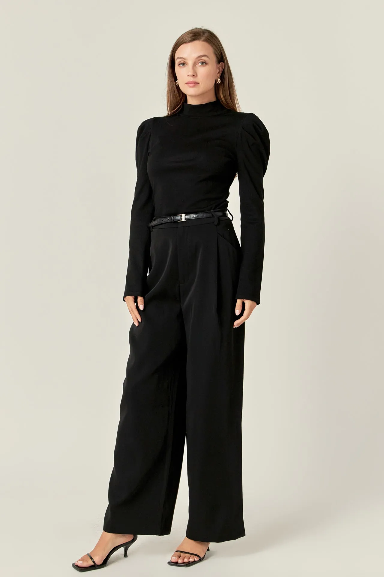 English Factory - Turtle Neck Rib Top