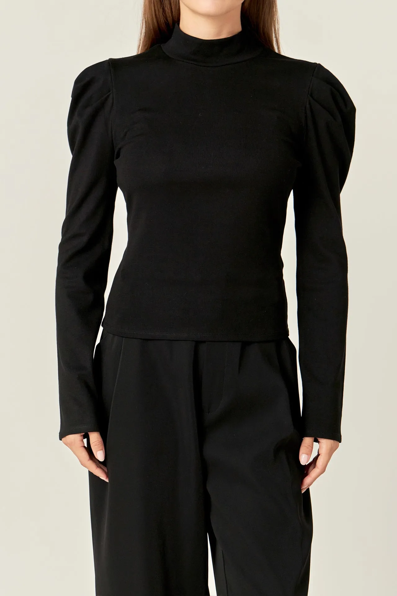 English Factory - Turtle Neck Rib Top