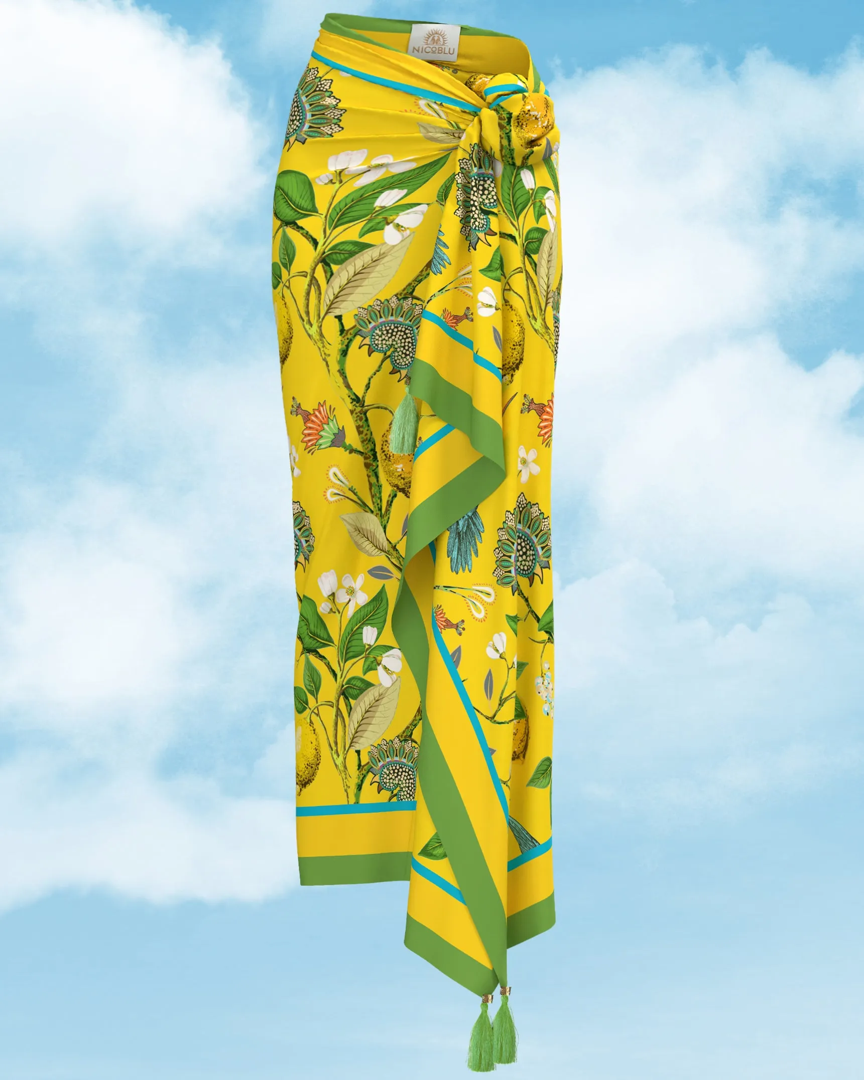 Flora Organic Cotton Pareo in Yellow