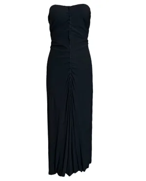 Gaultier FEMME Silk Dress with Ruched Front Braid