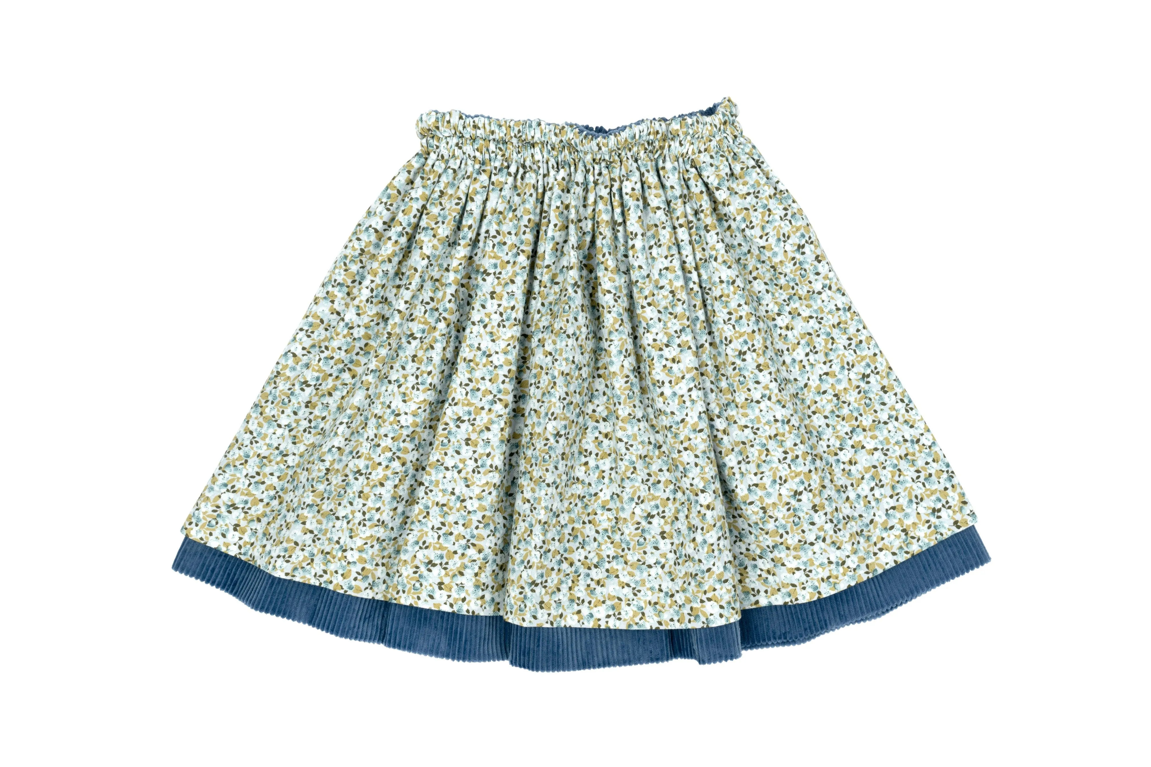 Giuditta Double Skirt - Blue and Green