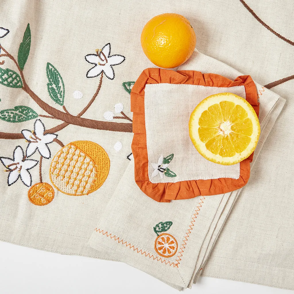 Harvest Linen Cocktail Napkins Set of 4