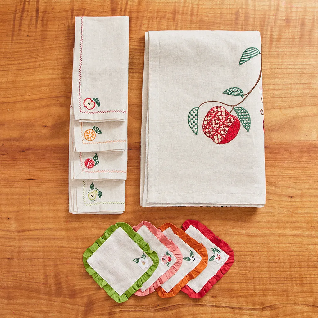 Harvest Linen Cocktail Napkins Set of 4