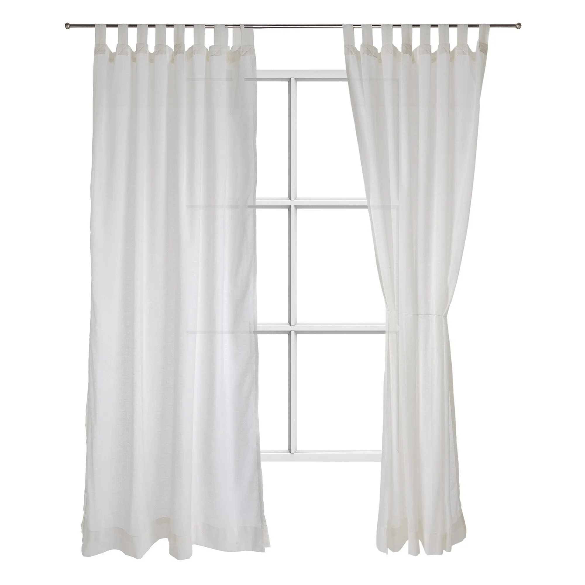 Helan Cotton Blend Curtain [Natural white]