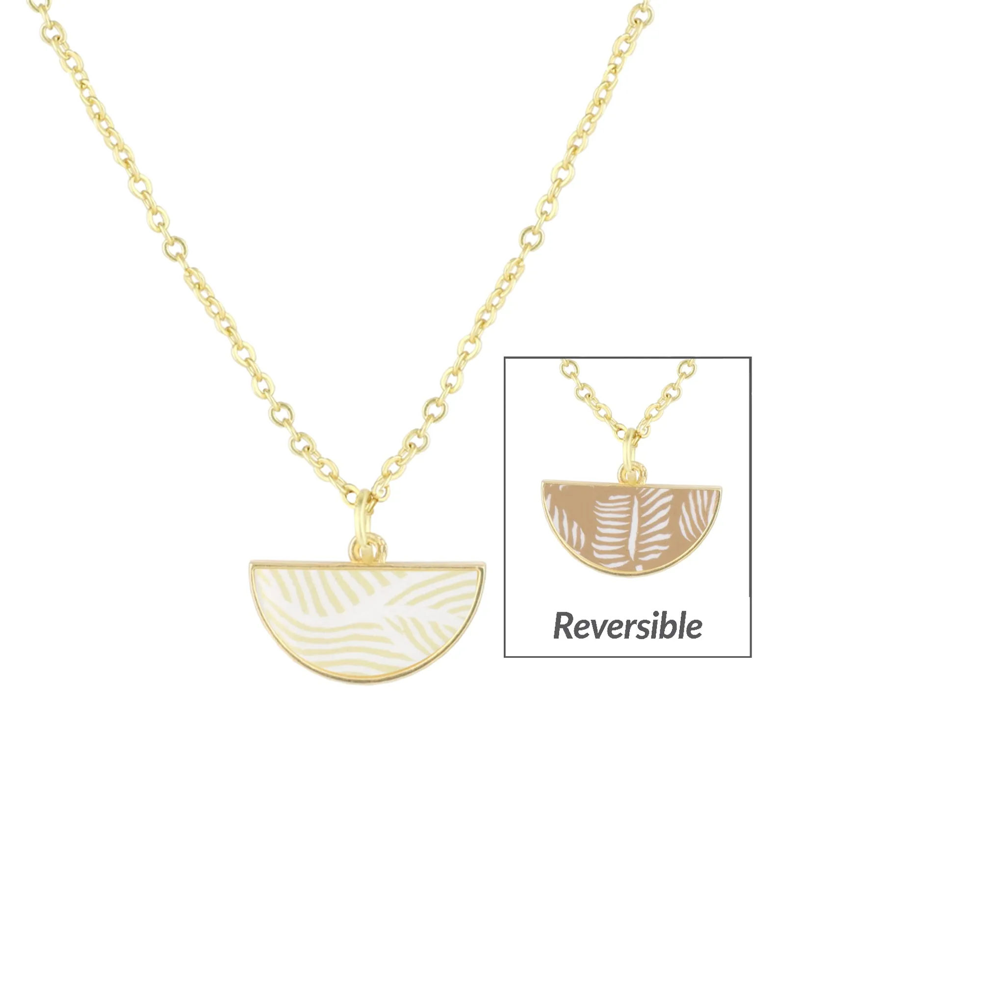 Ivory Palm Half Shell Necklace