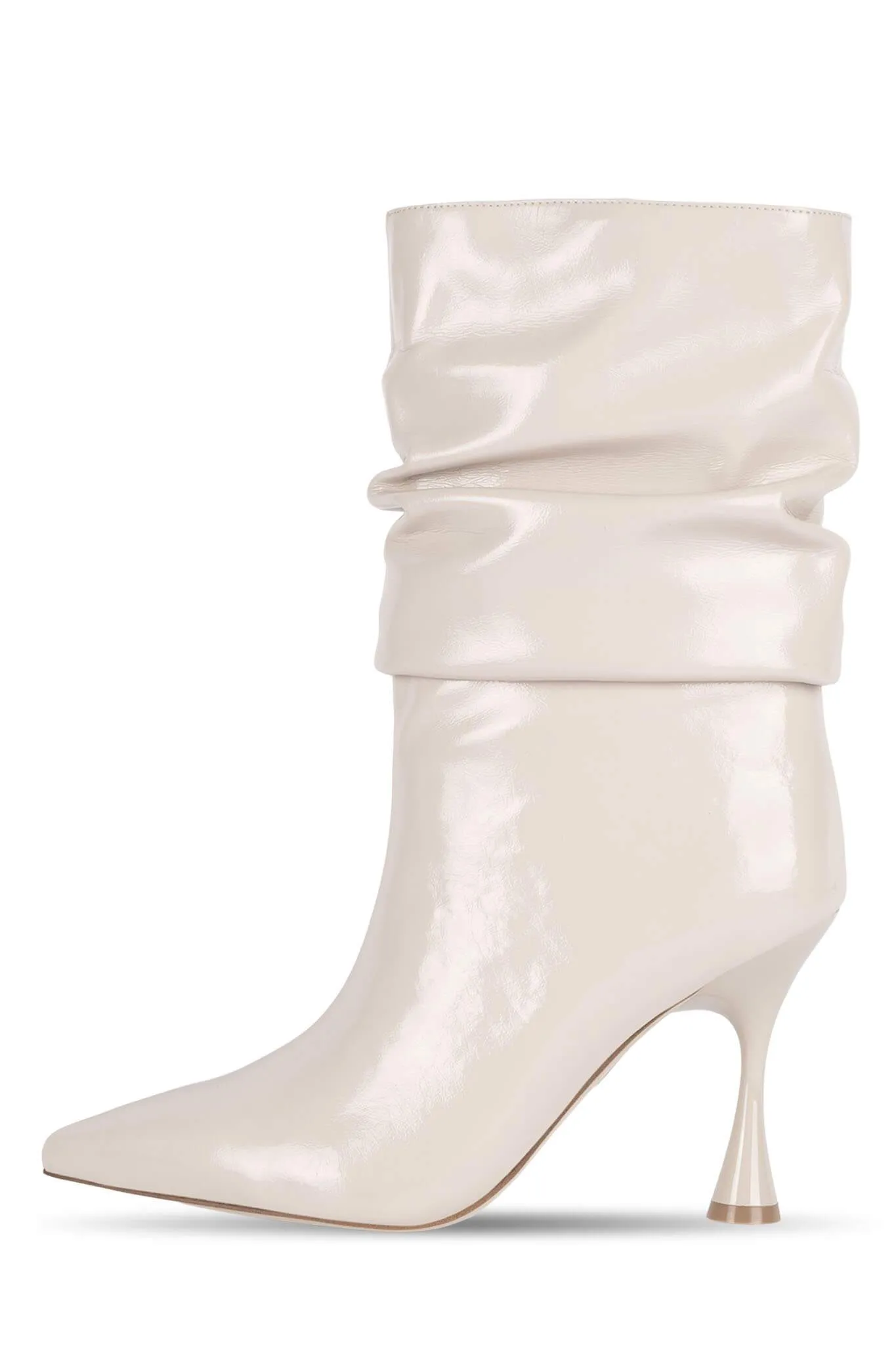 Jeffrey Campbell - Guillaume Slouched Boot in Ivory Patent