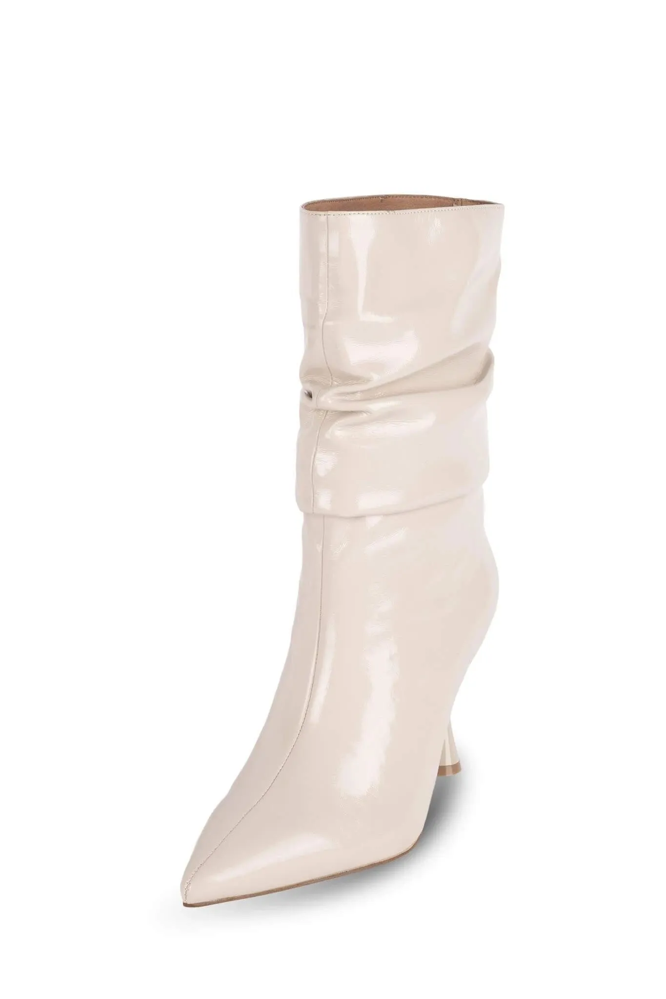 Jeffrey Campbell - Guillaume Slouched Boot in Ivory Patent