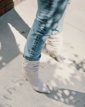 Jeffrey Campbell - Guillaume Slouched Boot in Ivory Patent