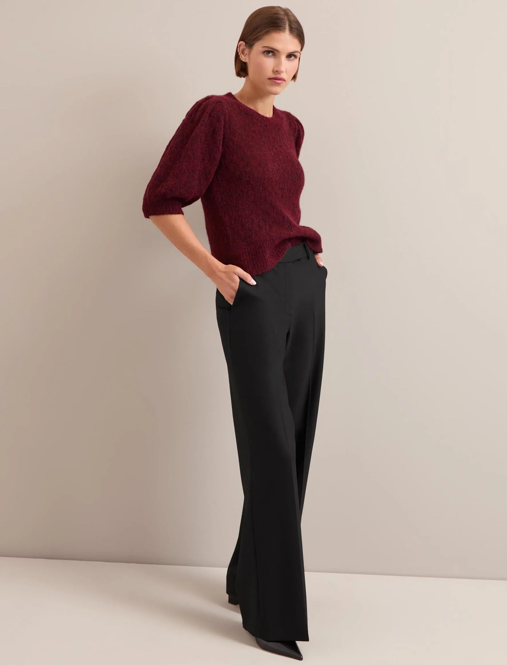 Jolie Alpaca Jumper - Burgundy