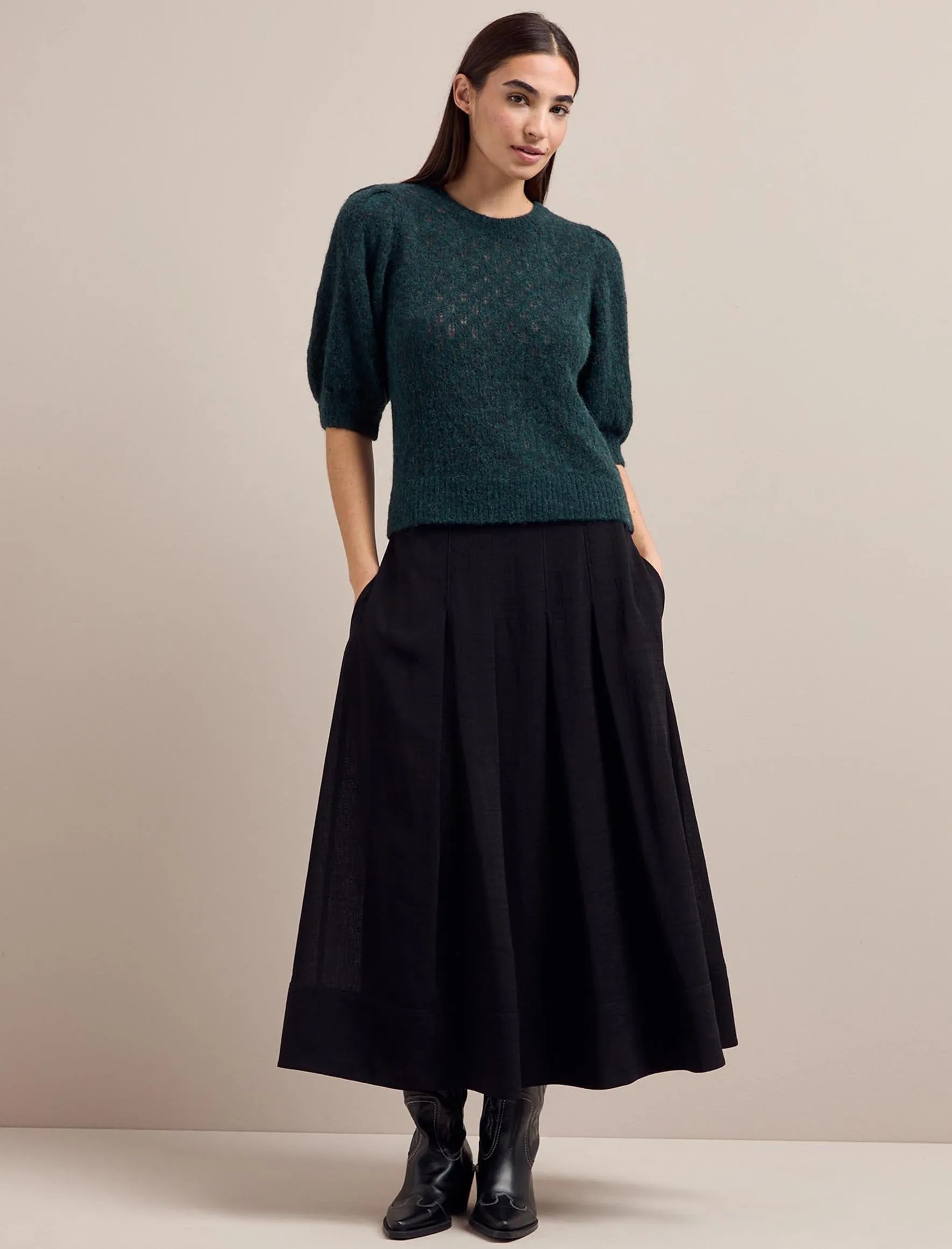 Jolie Alpaca Jumper - Dark Green