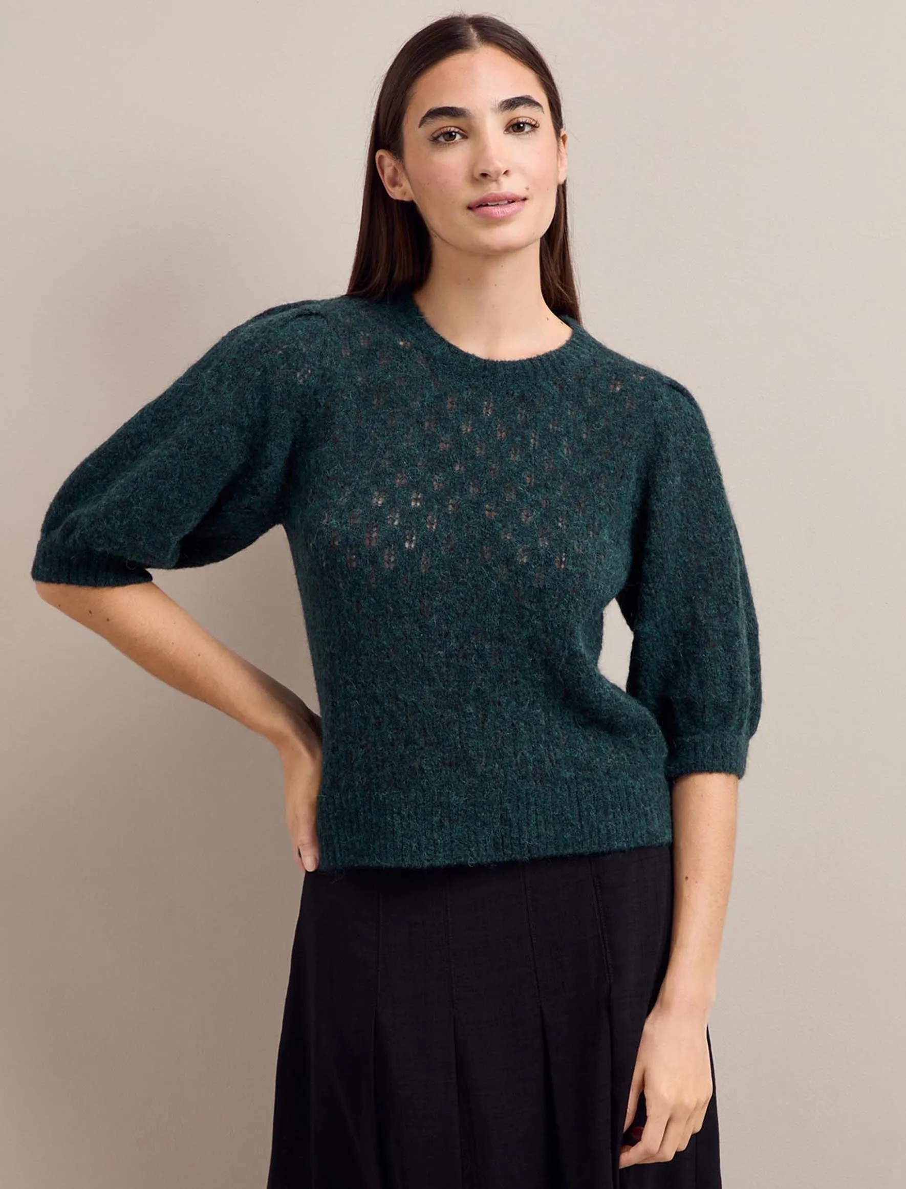 Jolie Alpaca Jumper - Dark Green