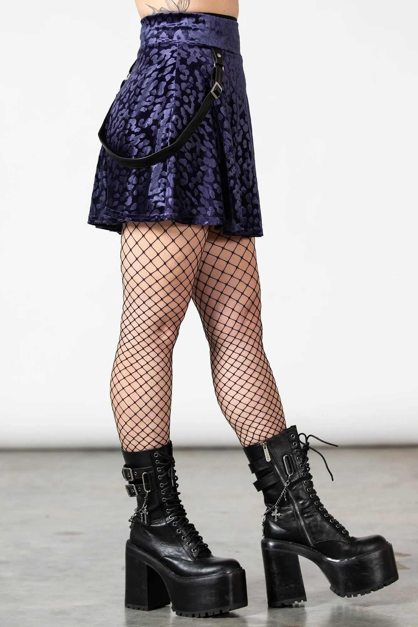 Kitty Pride Skater Skirt [PLUM] - Resurrect