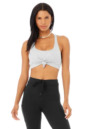 Knot Bra - Athletic Heather Grey