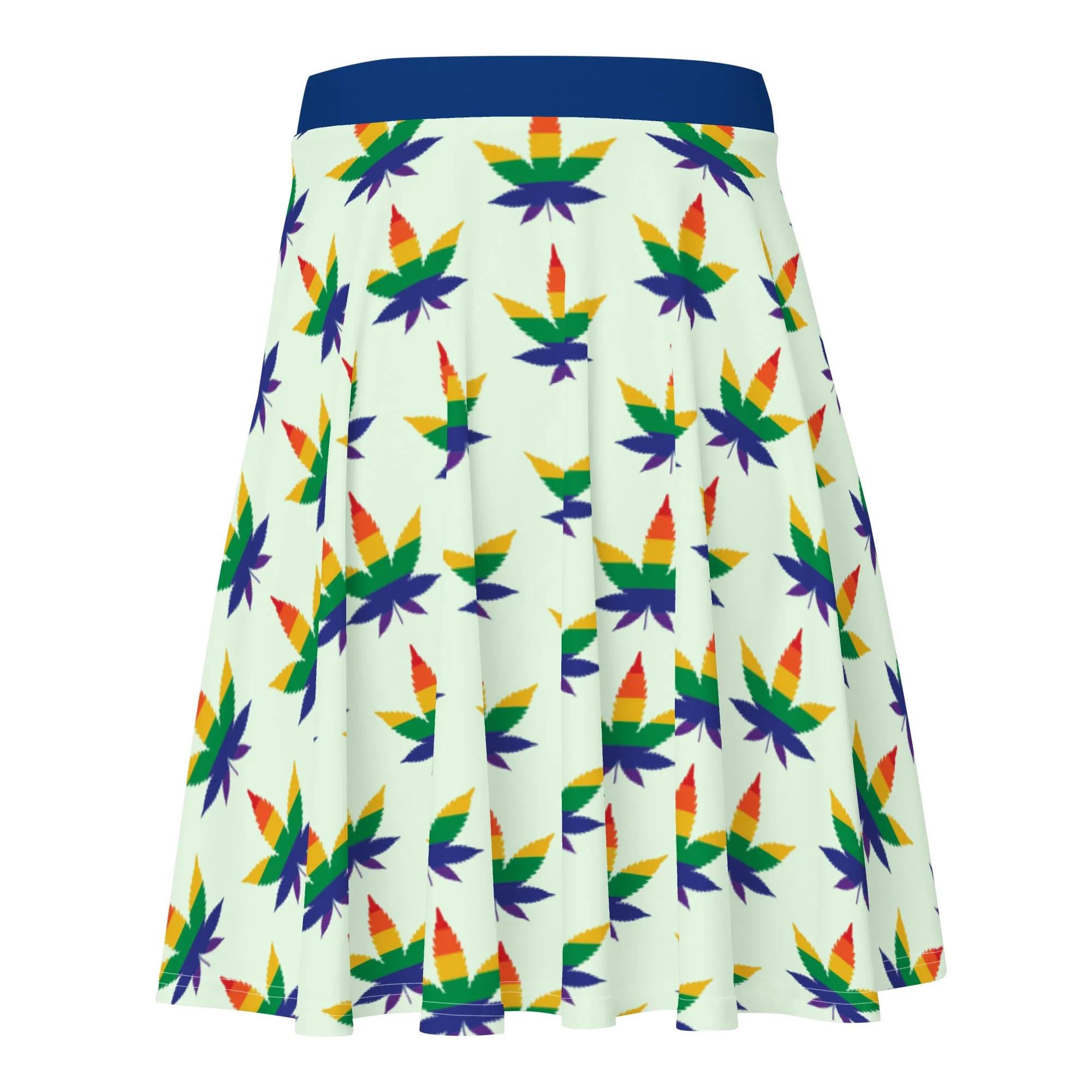 LGBTQ Pride Skater Skirt - Rainbow Weed