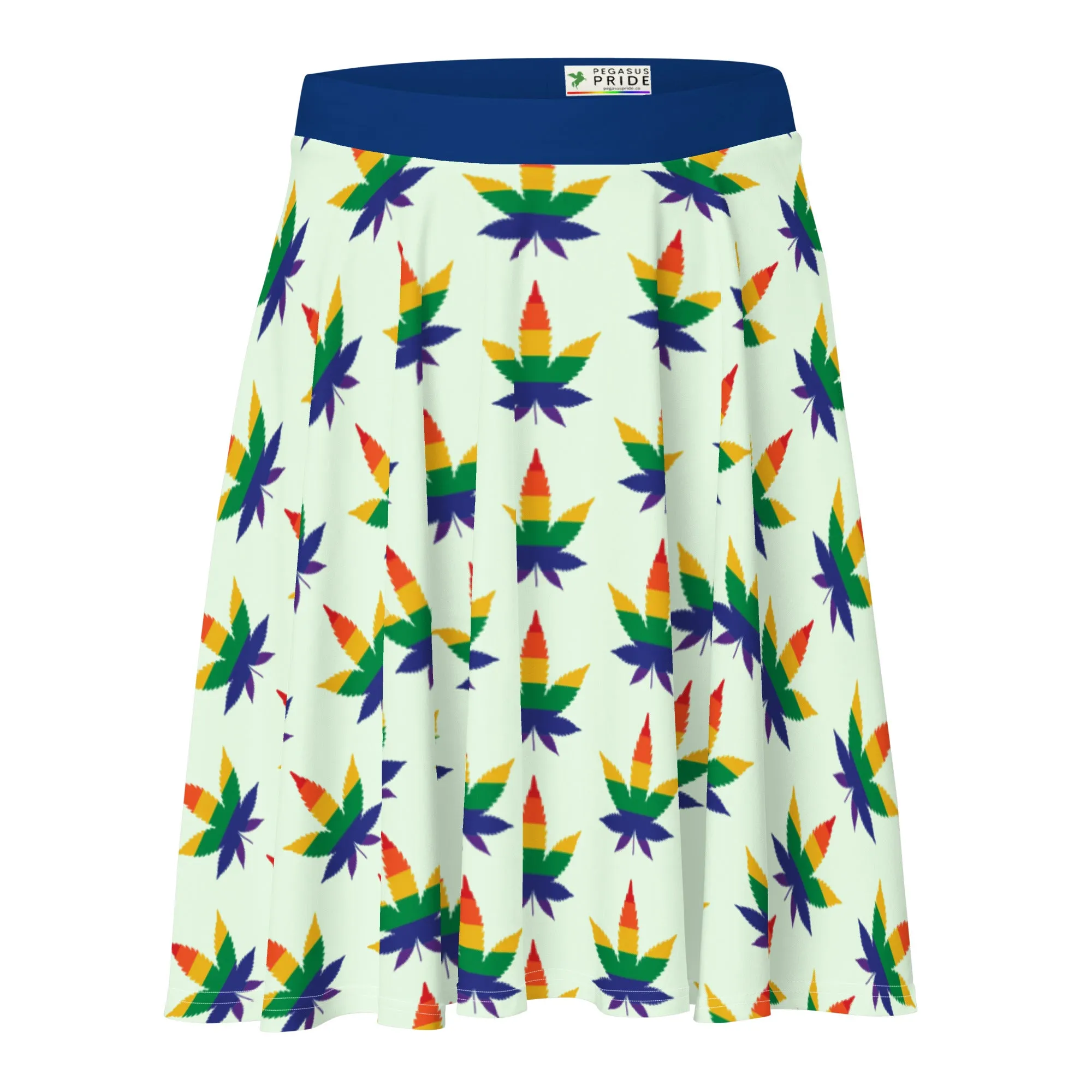 LGBTQ Pride Skater Skirt - Rainbow Weed